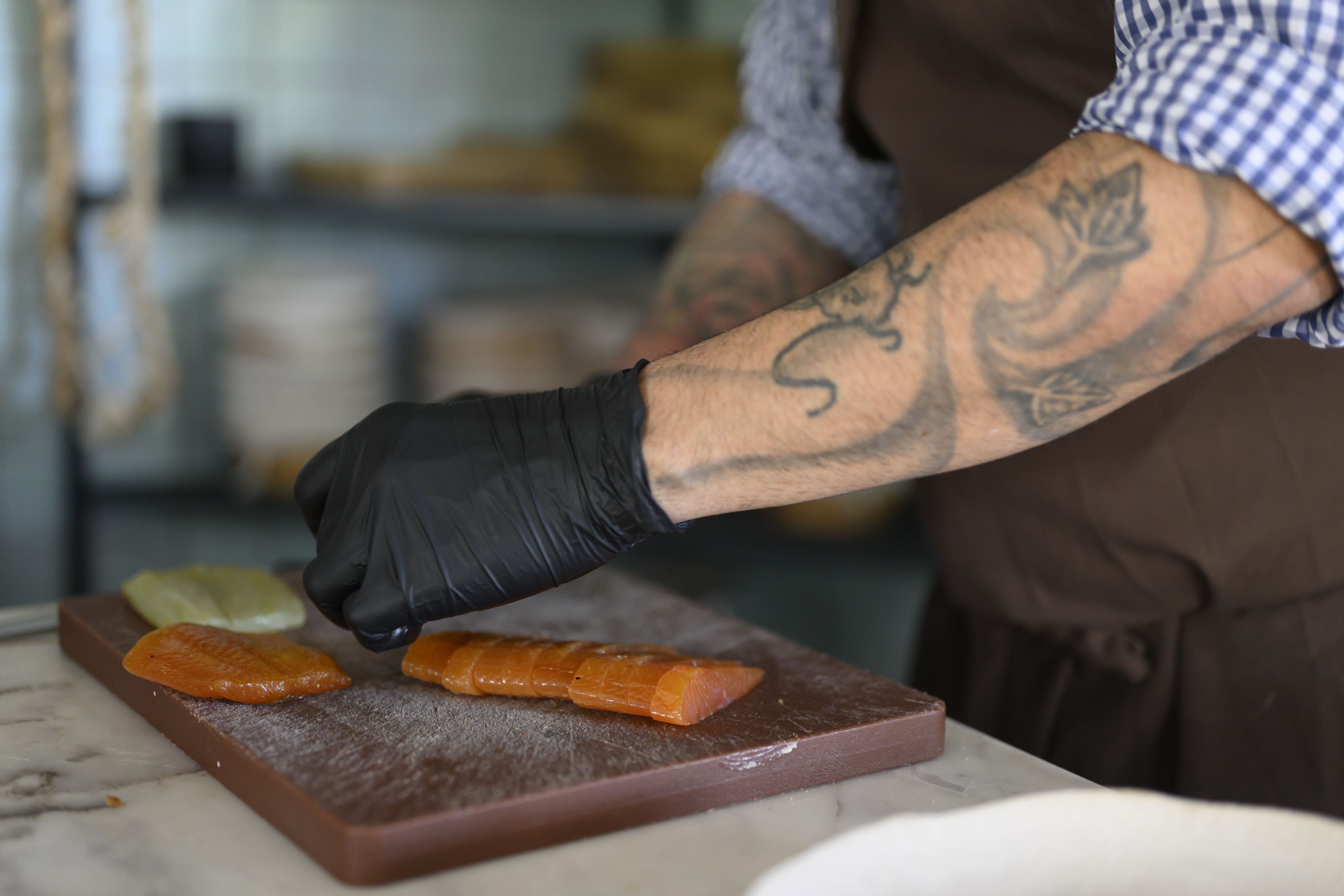 A chef in the renowned Bucharest restaurant Le Petit Paris.