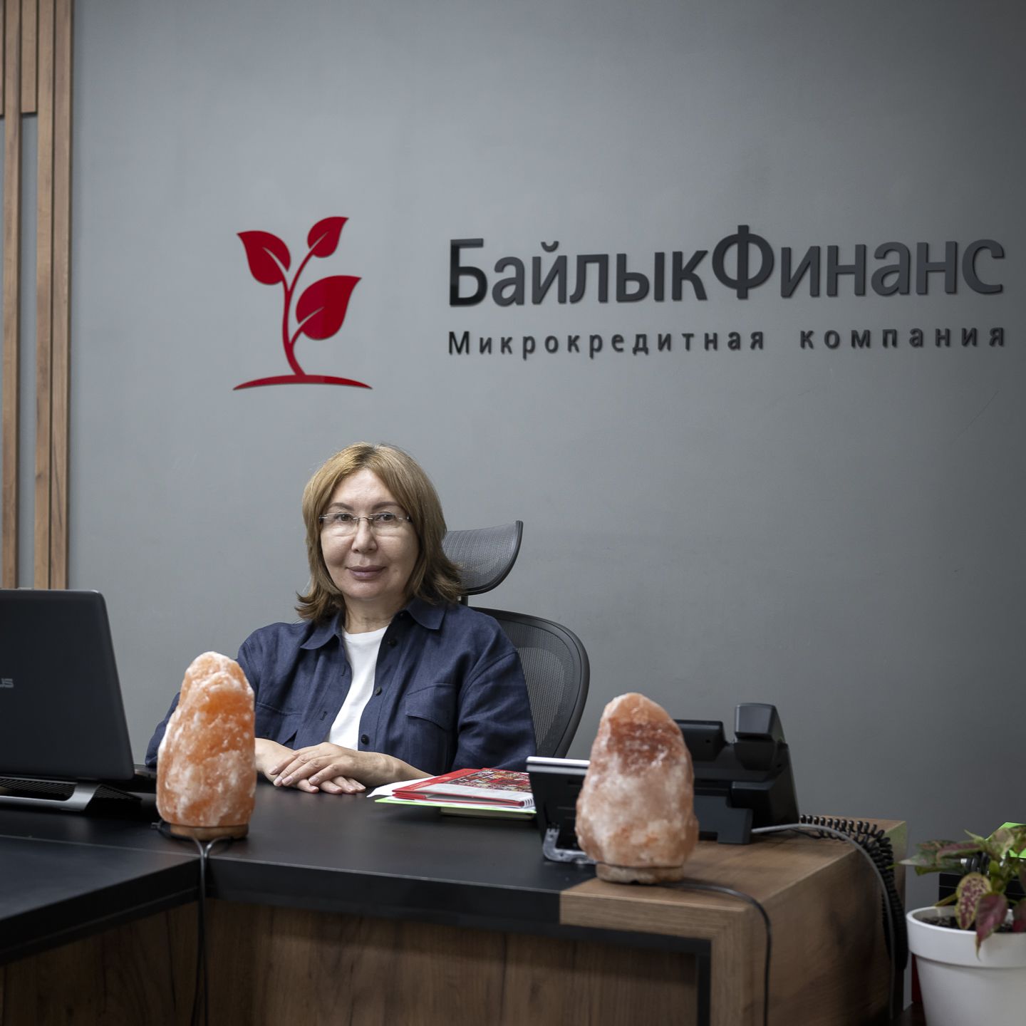 Chinara Moldozhanova, CEO of Bailyk Finance, inside her office.