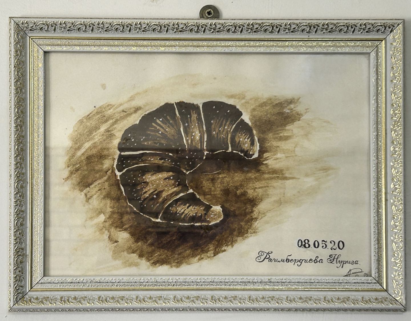 A croissant drawing